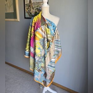 Vibrant Multicolor Silk Scarf